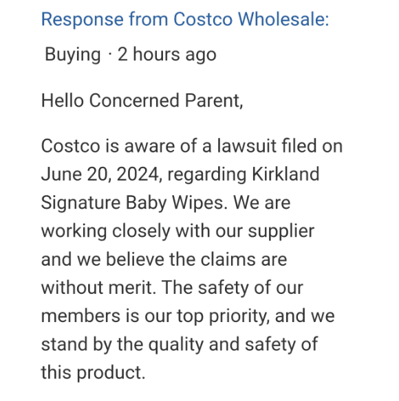 Are Costco baby wipes safe to use?